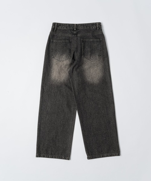 「flaner」 デニムパンツ LARGE ブラック レディース_画像6