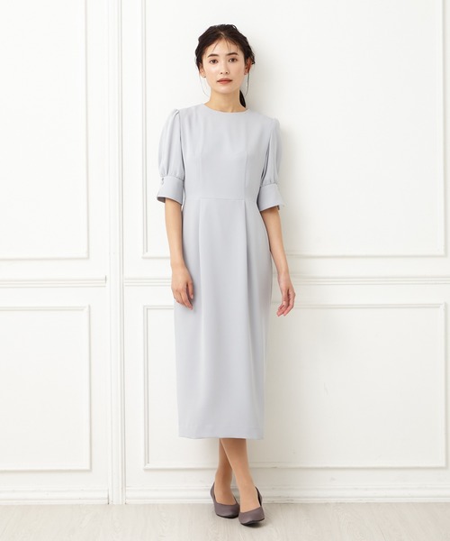 「AIMER」 7分袖ワンピース MEDIUM ネイビー レディース_画像5