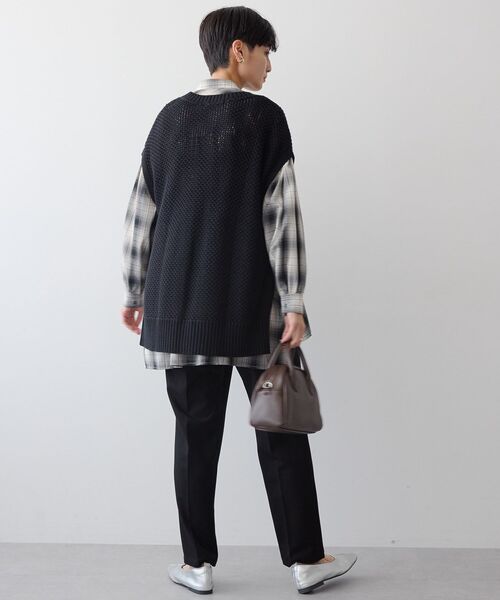 「AMERICAN HOLIC」 ノースリーブニット L オフホワイト レディース_画像5