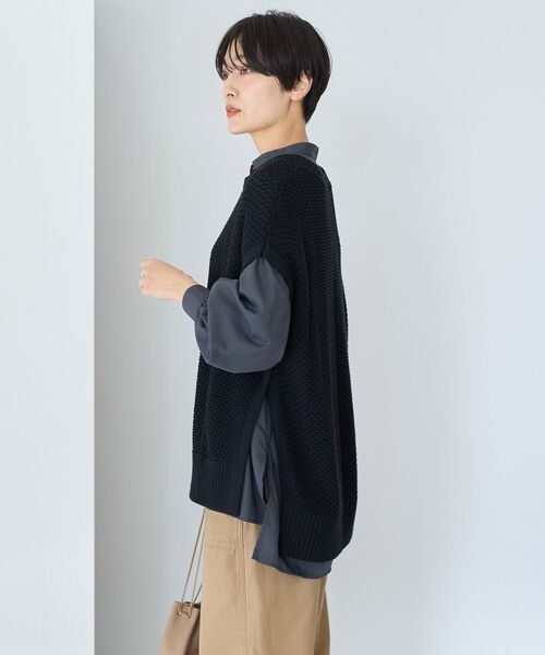 「AMERICAN HOLIC」 ノースリーブニット L オフホワイト レディース_画像9