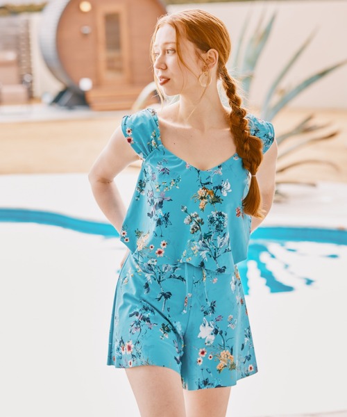 San-ai Resort 三愛水着楽園 水着 タンキニ3点セット 13L「San-ai