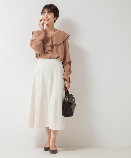 「NOLLEY'S」 フレアスカート 36 ネイビー レディース_画像2