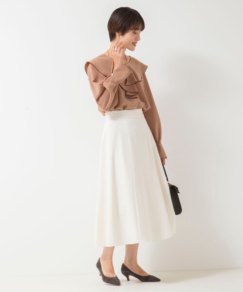 「NOLLEY'S」 フレアスカート 36 ネイビー レディース_画像5
