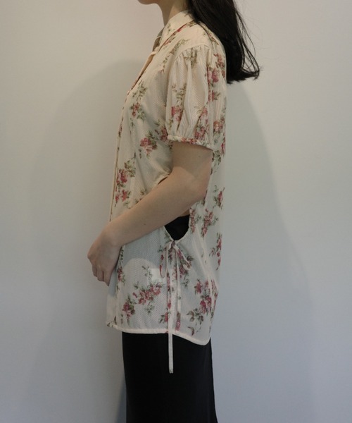 CLANE（クラネ） ブラウス シャツ CLANE FLOWER SIDE HOLE SHIRTS