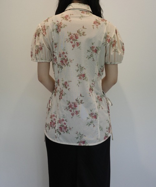 CLANE（クラネ） ブラウス シャツ CLANE FLOWER SIDE HOLE SHIRTS