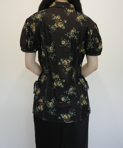 CLANE（クラネ） ブラウス シャツ 半袖 CLANE FLOWER SIDE HOLE SHIRTS