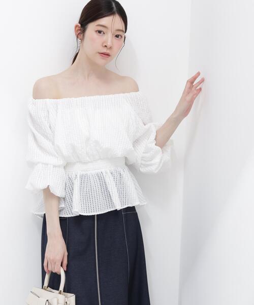 ブラウス シャツ 「ａ」２ＷＡＹオフショルフィッシュテールブラウス / 1216219600 レディースの画像
