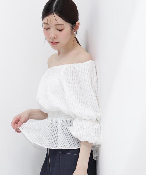 ブラウス シャツ 「ａ」２ＷＡＹオフショルフィッシュテールブラウス / 1216219600 レディースの画像