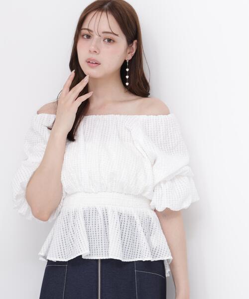 ブラウス シャツ 「ａ」２ＷＡＹオフショルフィッシュテールブラウス / 1216219600 レディースの画像