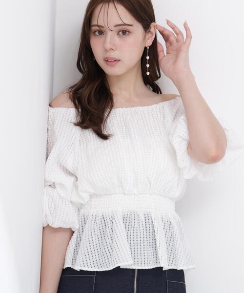 ブラウス シャツ 「ａ」２ＷＡＹオフショルフィッシュテールブラウス / 1216219600 レディースの画像