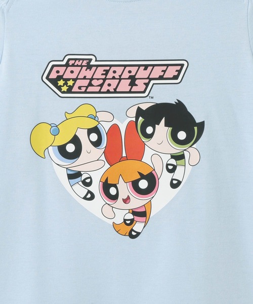 tシャツ POWERPUFF GIRLS/パワーパフガールズ オープンショルダー