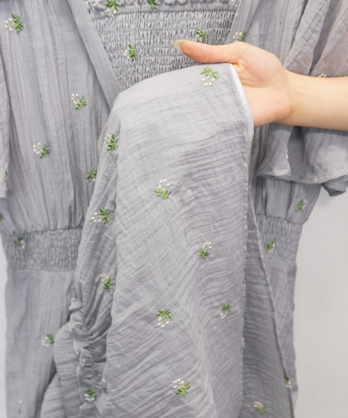 「CLETTE」 半袖ワンピース LL グレー レディース_画像3