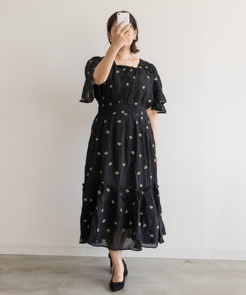 「CLETTE」 半袖ワンピース LL グレー レディース_画像4