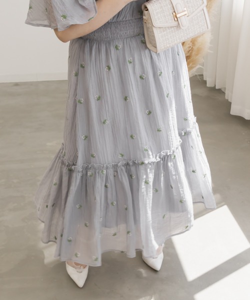 「CLETTE」 半袖ワンピース LL グレー レディース_画像9