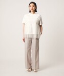 tシャツ 半袖 チュール ビスチェ ドッキング...の詳細画像2
