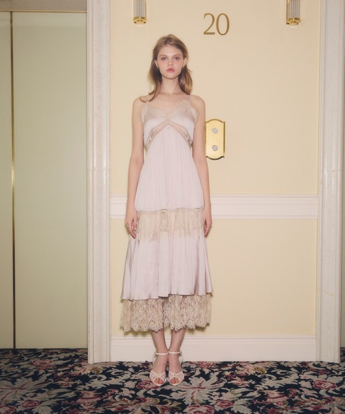 ワンピース LACE SWITCHING DRESS