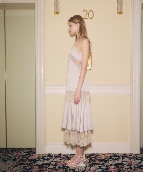 ワンピース LACE SWITCHING DRESS