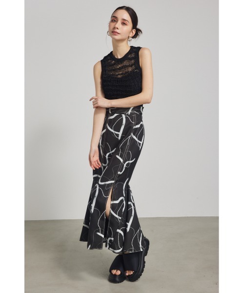「rienda」 スカート MEDIUM ブラック レディース_画像9