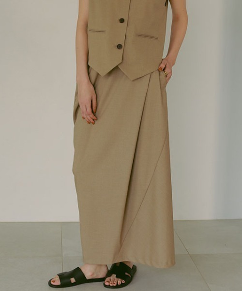 「ETRE TOKYO」 ロングスカート S グレー レディース_画像5