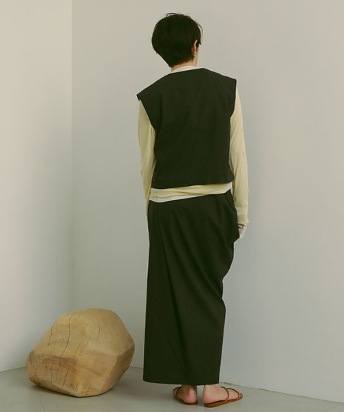 「ETRE TOKYO」 ロングスカート S グレー レディース_画像9