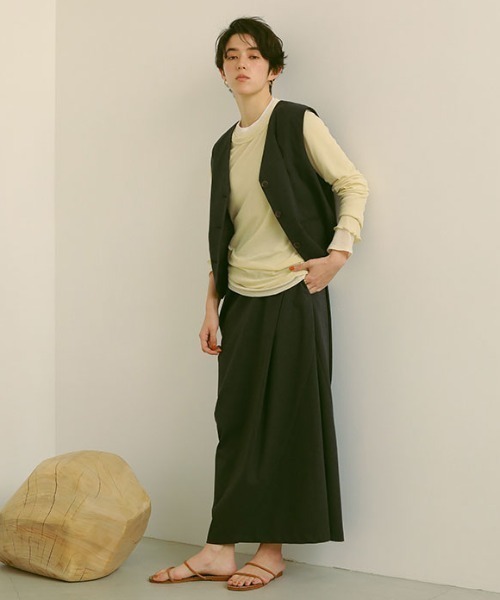 「ETRE TOKYO」 ロングスカート S グレー レディース_画像10