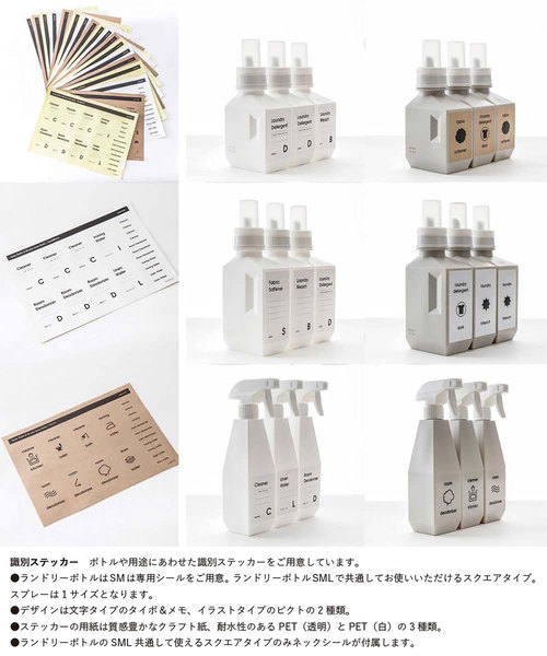 ランドリーグッズ b2c スプレーボトル用ラベルシール|ピクトタイプ|ZOZOTOWN |07