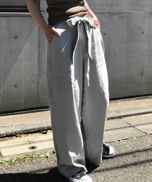 パンツ 麻レーヨン ワイドパンツ Zozotown 通販 Paypayモール