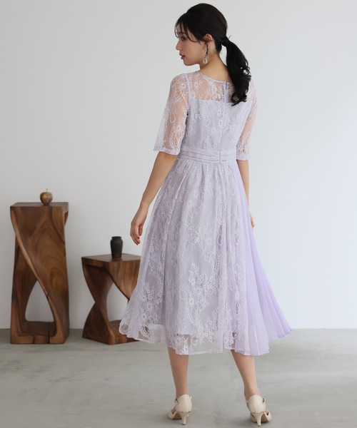 PourVous（プールヴー） ドレス 結婚式ワンピースドレスラップスカート