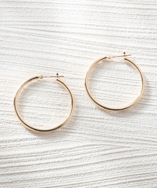 Jewel closet by L&Co. ピアス K18 フープ ピアス レディース