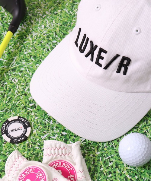 キャップ 帽子 (RM)「LUXE/R GOLF」立体 コード 刺繍 ロー