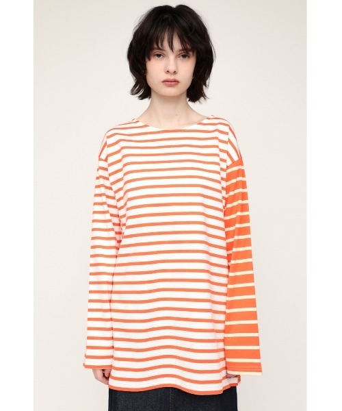 SLY（スライ） tシャツ Tシャツ COLOR BORDER LONG T/SH カラー