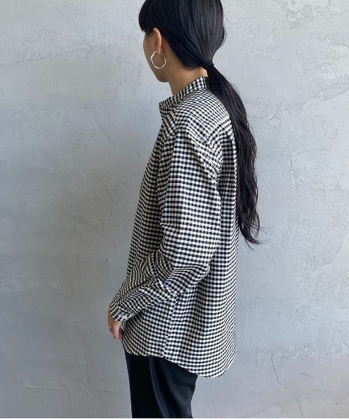 DANTONシャツ DANTON ダントン メンズ オックスフォード バンドカラーシャツ