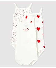 PETIT BATEAU（プチバトー） ベビー服 ロンパース ハートプリント