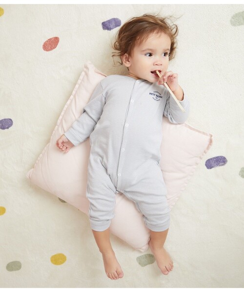 PETIT BATEAU（プチバトー） ベビー服 ロンパース ミラレ足なし