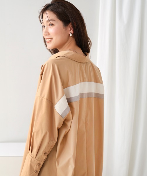 tシャツ バックニットテープシャツチュニック レディース