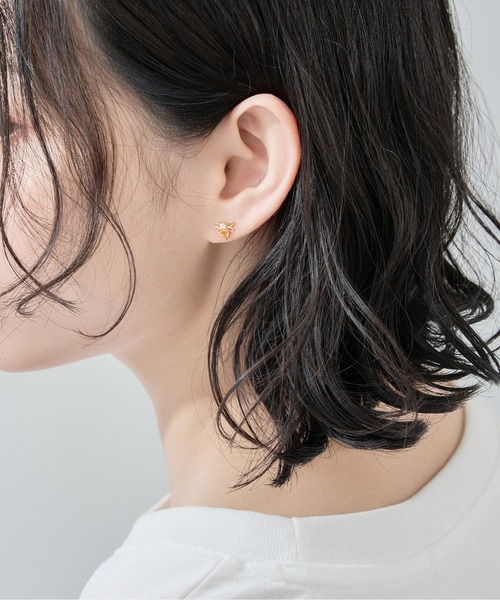 Jewel closet by L&Co. ピアス K10 はち ピアス レディース : ZOZOTOWN