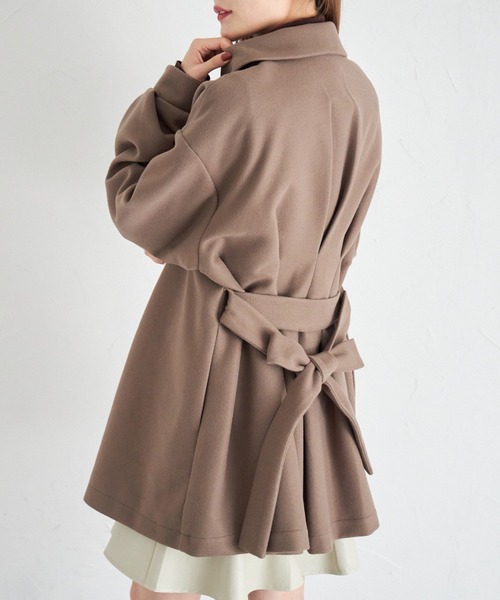 新品未使用♡トッコクローゼット　ポンチョコート FREE STYLISTS ポンチョ ニットドッキングフェイクウールコート