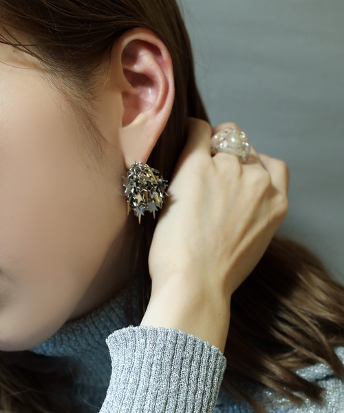 『LOVE BY e.m.』ピアス LOVE BY e.m. ピアス スタッズスターピアス/真鍮/レディース