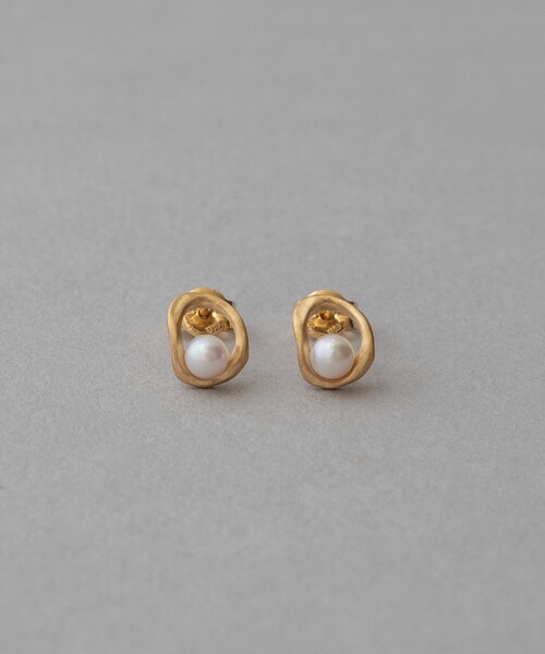 ete bijouxパールピアスK18YG☺︎最終値下げ☺︎ ete bijoux ピアス K18YG クラフト パール レディース