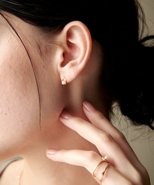 ete bijouxパールピアスK18YG☺︎最終値下げ☺︎ ete bijoux ピアス K18YG クラフト パール レディース