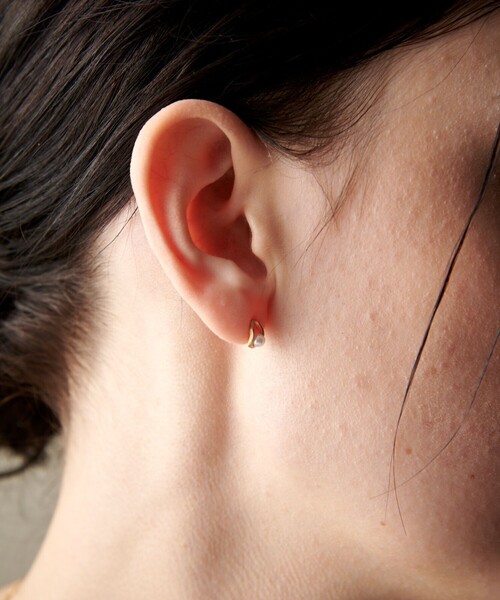 K18YG クラフト パール ピアス K18YG クラフト パール ピアス（ピアス（両耳用））｜ete bijoux
