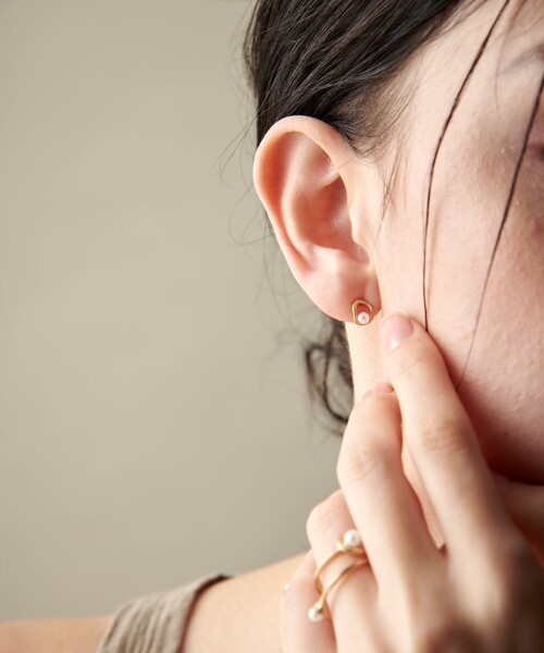ete bijouxパールピアスK18YG☺︎最終値下げ☺︎ ete bijoux ピアス K18YG クラフト パール レディース