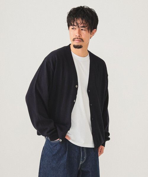 BEAMS（ビームス） カーディガン リラックス ソリッド カーディガン