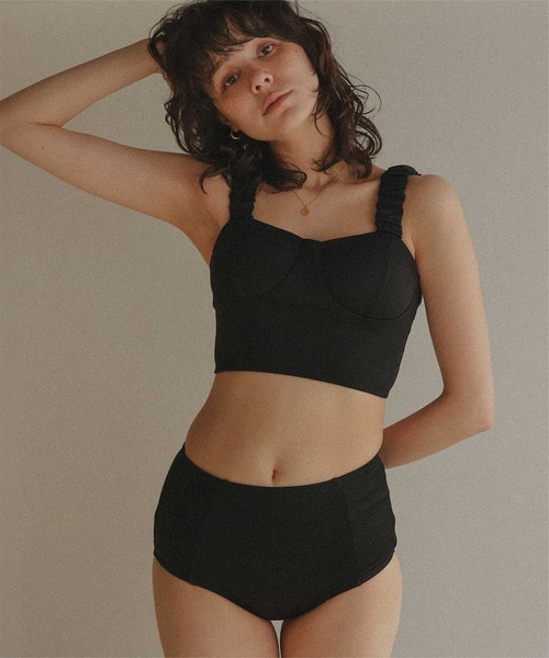【新品③】Nuckle Market フクレチェック♡フラワープリント ビキニ 新品未使用水着 Nuckle Market フクレチェック×フラワープリント