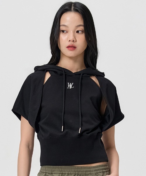 カーディガン A'GEM/9 × .kom 「WOOALONG/ウアロン」 Bolero half hood/ボレロハーフフーディー レディース