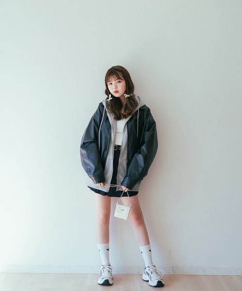 RiLi ブルゾン アウター オーバージャケット/合成皮革「JD