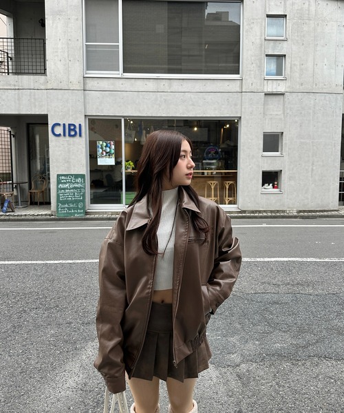 RiLi（リリ） ブルゾン アウター オーバージャケット/合成皮革「JD