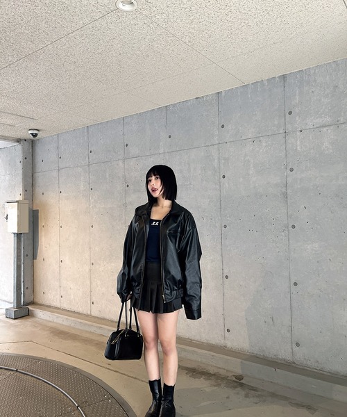 RiLi（リリ） ブルゾン アウター オーバージャケット/合成皮革「JD