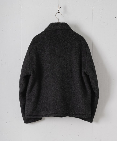 未使用  Casper John ウールシャギーブルゾン ブラックS CASPER JOHN（キャスパージョン）の「Wool shaggy dolman
