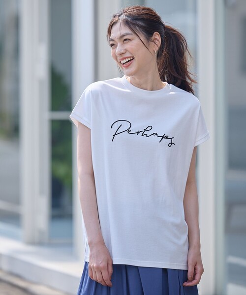 ANY（エニィ） tシャツ 「汗ジミ防止加工」シルケットスムースフレンチ